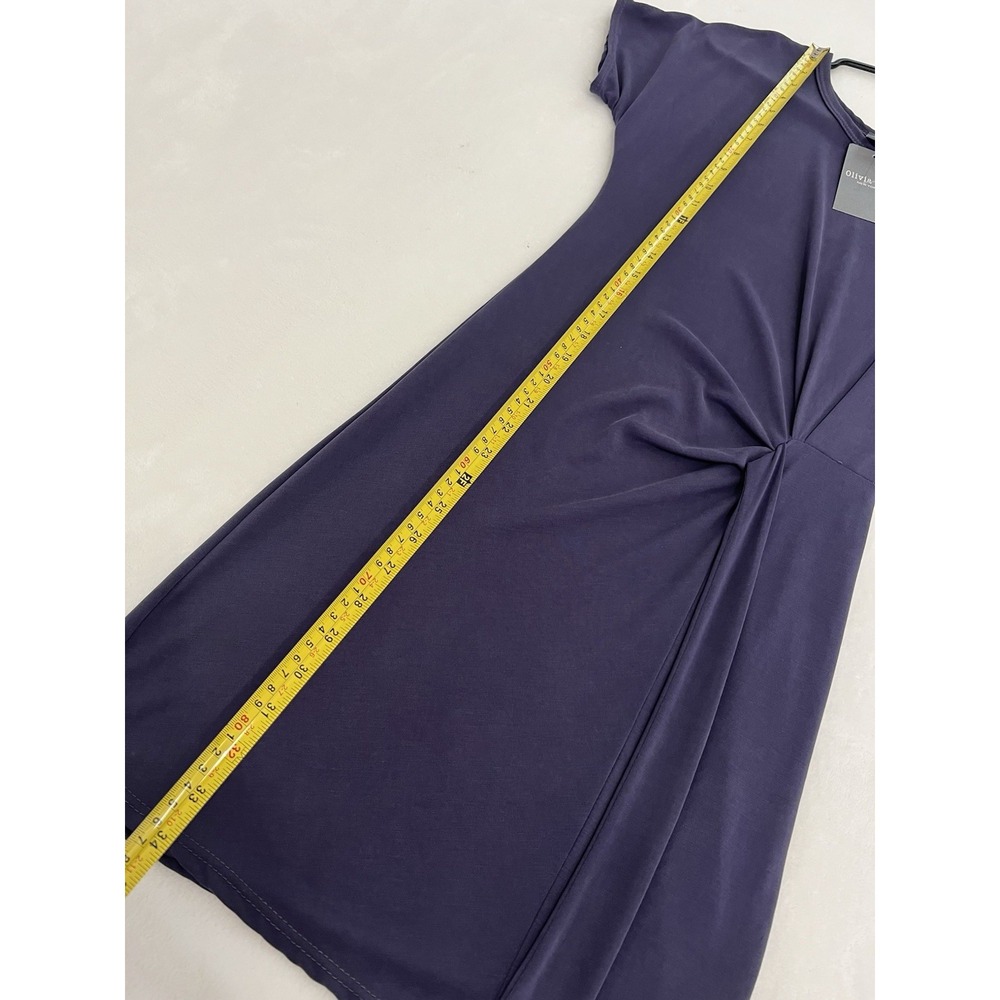 Olivia Rae Purple Short Sleeve Crewneck Knot Waist Soft Fabric Mini Dress Sz‎ XS - Picture 5 of 7